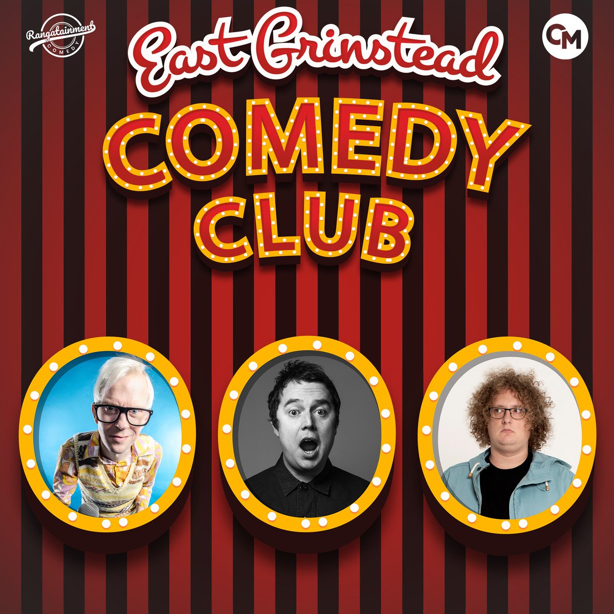 East Grinstead Comedy Club is back! Get ready to laugh 😂 🔥 @paulmccaffreys 🔥 @robertwhitejoke 🔥 @IAmJamesEllis 🔥 Hosted by @ErikPohl 📅 Friday 2nd June at 8 pm Book now 🎟️ loom.ly/Q-WONHg #whatsonsussex #comedy #comedyclub #whatsonsurrey #eastgrinstead