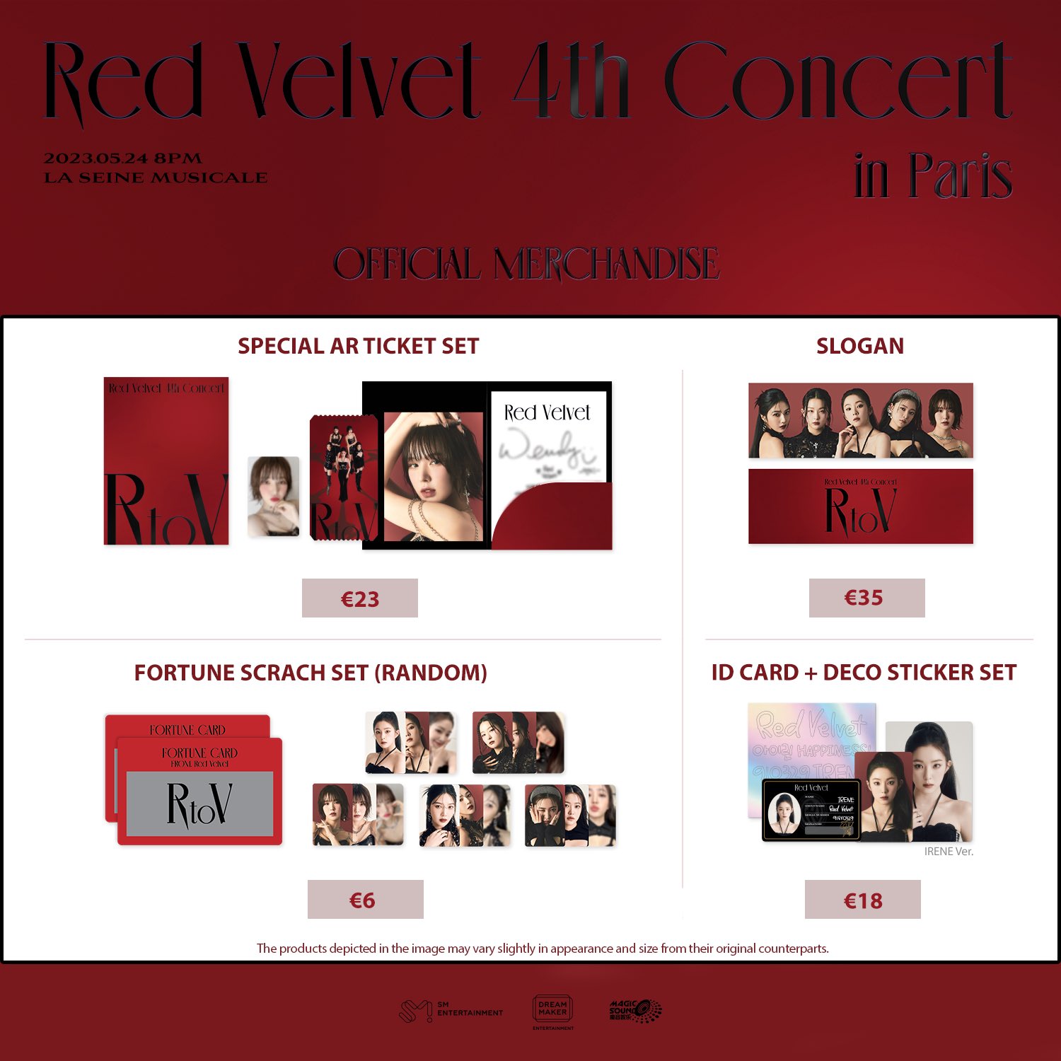 Red velvet Irene トレカ R to V Red Velvet 4th Concert R to V Official MD Fortune Scratch