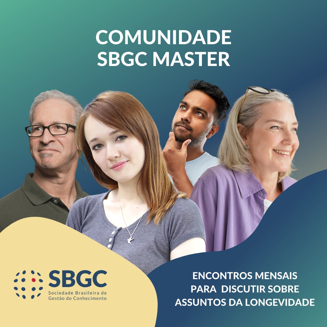 Amanhã, dia 24 de maio, acontece mais um encontro da comunidade SBGC Master, centro de encontro para discutir sobre assuntos da longevidade.

Saiba mais e participe: sbgc.org.br/sbgc-master.ht…

#gestaodoconhecimento #knowledgemanagement #conceito #prática #educação #gc #km