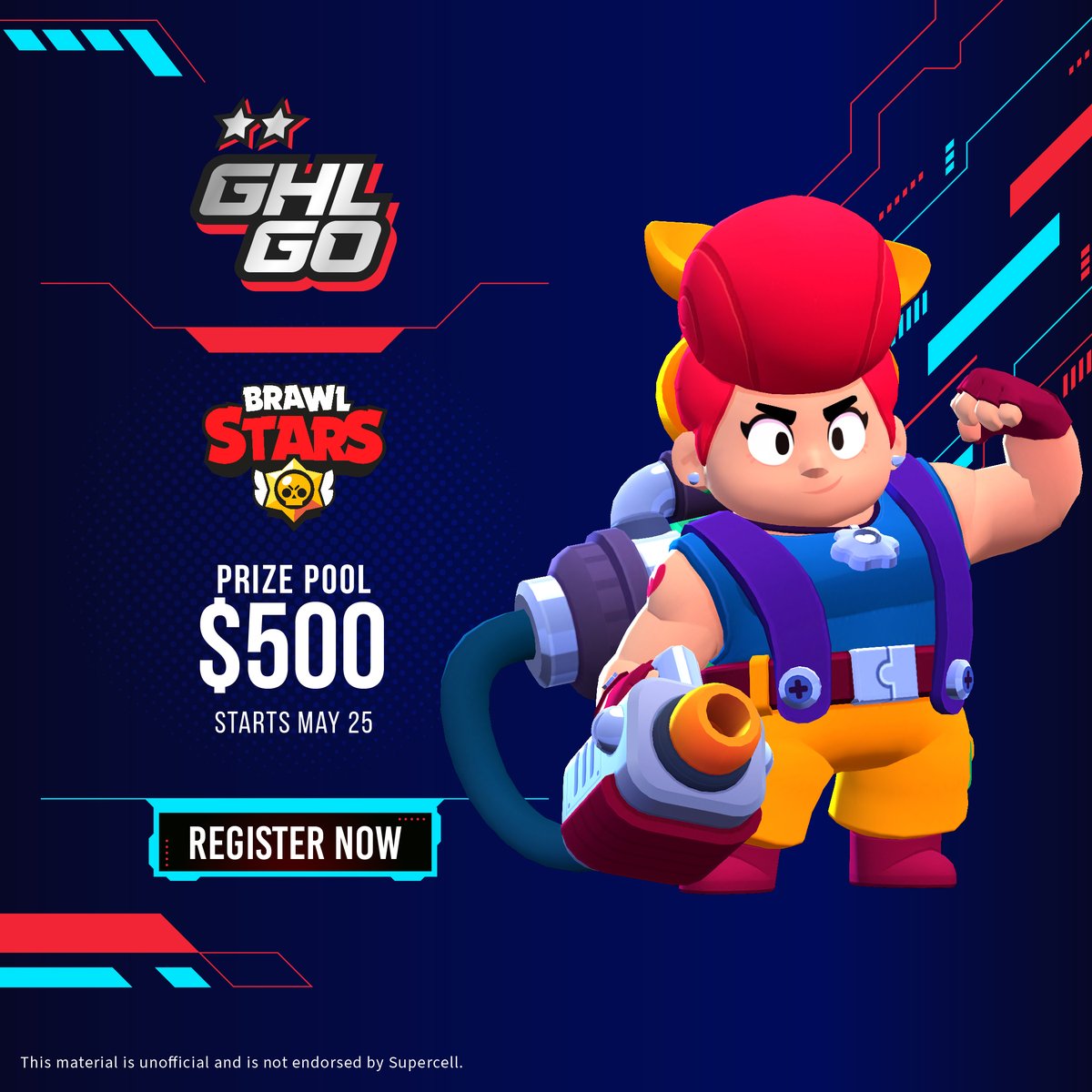 سلسلة البطولات المقدمة من GHL GO مستمرة، والدور الآن على منافسة Brawl Stars! سجّل في المنافسة القادمة يوم ٢٥ مايو وادخل فرصة ربح حصتك من جائزة مالية تصل إلى ٥٠٠ دولار!

سجل الان:  gamershub.me/tournament-det…

#brawl #tournament #pc #arena #gamingcommunity