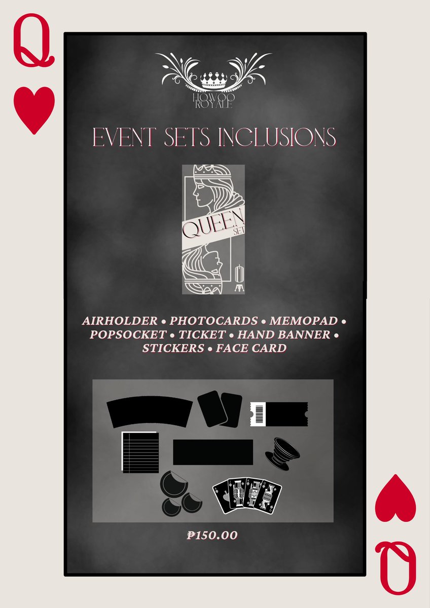 prod_howoo's tweet photo. You are meant to be here, Your Highness ✨✨✨

The registration starts now! This is open for 100 slots only. Attached below are the inclusions of the queen and king set. 

#HoWooRoyale #13YearsOfAtThisPointItsFate https://t.co/9pKilWTKev