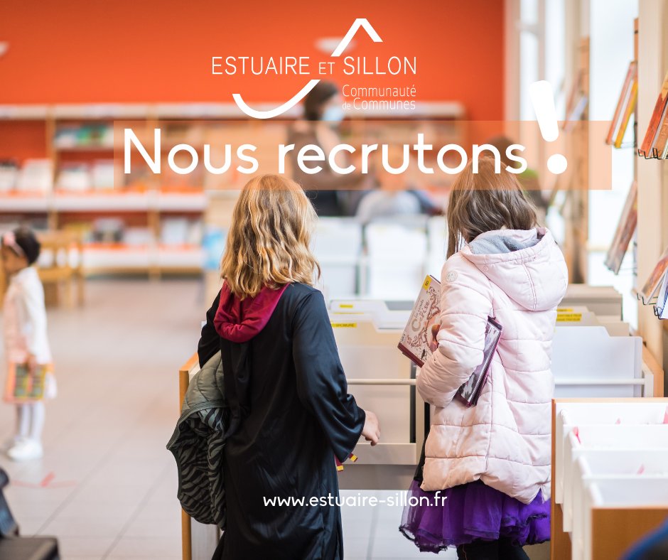 📢 Estuaire et Sillon recherche son/sa responsable remplaçant(e) de la médiathèque de Saint Etienne de Montluc (CDD 6 mois renouvelable )👉bit.ly/42FRdre

ℹ️ Toutes nos offres d'emploi sur : bit.ly/3QFd7ER
#offresdemploi #offre #job #recrutement #mediatheques