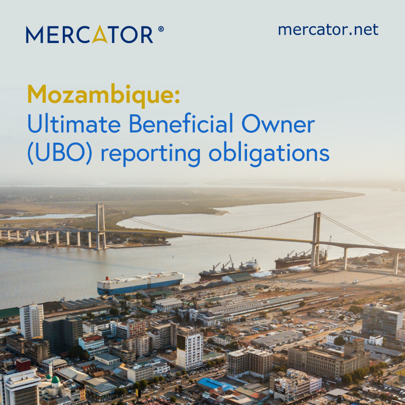 MercatorbyCitco's tweet photo. In #Mozambique, all #financial institutions and other #legalentities are now required to keep internal information of beneficial owners - and register this information with the Registry of Legal Entities.
Companies should comply as soon as possible. Learn more.