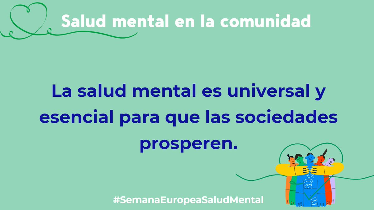 fsaludmentalclm's tweet photo. 👥La salud mental es universal y esencial para que las sociedades prosperen. 

🇪🇺Por eso, en esta #SemanaEuropeaSaludMental, @MHESME apuesta por aumentar la comprensión y el aprendizaje de la salud mental en todos los ámbitos de la vida. 

Más info: https://t.co/nv8zWkE3MU https://t.co/y2Q36zEW9F