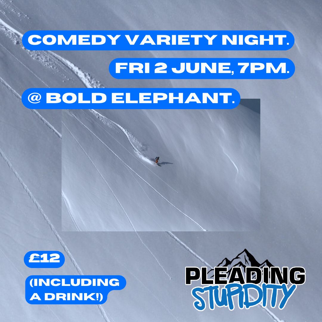 maybeulikeit's tweet photo. 🚨 reminder - just 10 days to go until our evening of laughs in Elephant &amp; Castle @boldelephant_ ! 

hilarious acts, a preview of part of our show, a raffle, cheap drinks - what more do you need from a friday evening? 🏂 

link in our bio for £12 tickets including a drink! https://t.co/TsF1ullJhv