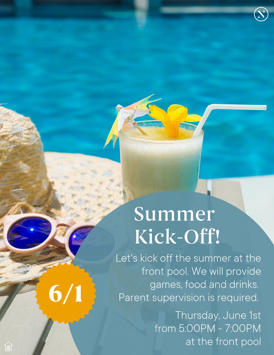 Join us for a Summer Kick-Off Party at Candlewood!
Thursday, June 1st at 5 PM

#CorpusChristi #WeLoveOurResidents #Candlewood #LuxuryRentals #Summer #PoolParty #LoveWhereYouLive #Community