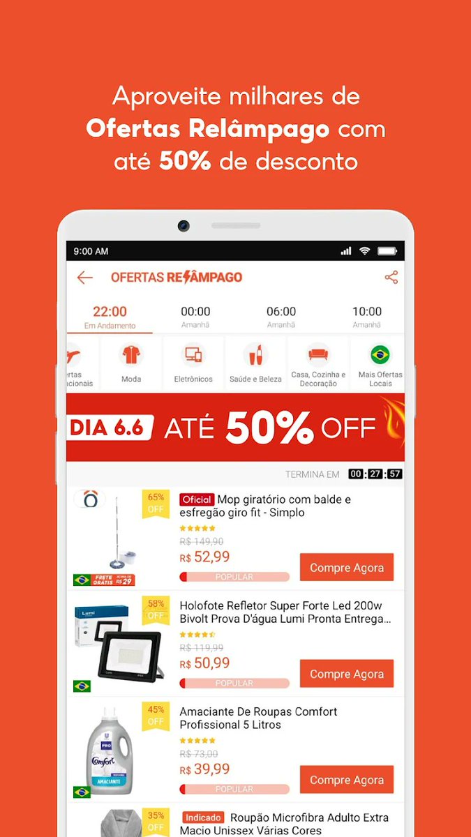 Ofertas Relâmpago com até 50% de Desconto na Shopee: bit.ly/ofertasrelampa…