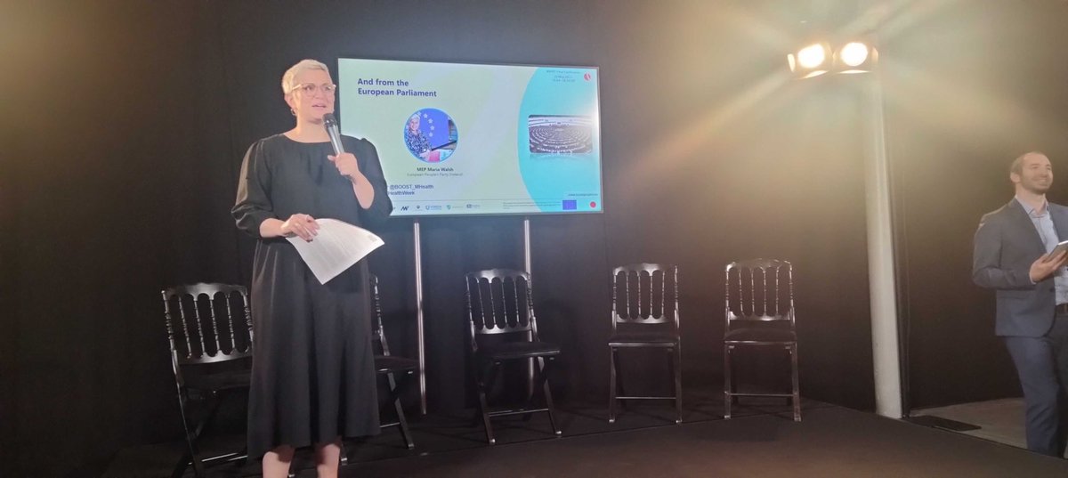 MariaWalshEU's tweet photo. Discussing Social and Emotional Learning (SEL) programmes and their proven effect in increasing well-being and academic achievement in children at the @BOOST_MHealth final conference during #MentalHealthAwarenessWeek in Brussels. 🇪🇺 https://t.co/oc80evhcwL