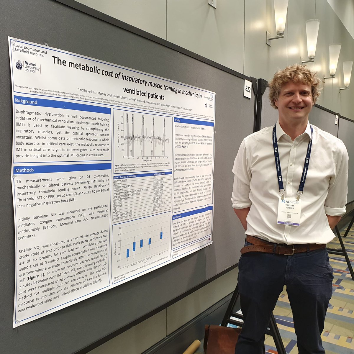 Tim Jenkins (@tim_jenkinspt) on Twitter photo Great to discuss my work on the metabolic cost of inspiratory muscle training in critical care at ATS 2023. A higher PiMax = less pronounced increase in VO2 as IMT load increases. Not possible without <a href="/RBHCharity/">Royal Brompton & Harefield Hospitals Charity</a> <a href="/83Purkiss/">claire purkiss</a> <a href="/doctorbrijpatel/">THE Dr Patel</a> Great to discuss my work on the metabolic cost of inspiratory muscle training in critical care at ATS 2023. A higher PiMax = less pronounced increase in VO2 as IMT load increases. Not possible without <a href="/RBHCharity/">Royal Brompton & Harefield Hospitals Charity</a> <a href="/83Purkiss/">claire purkiss</a> <a href="/doctorbrijpatel/">THE Dr Patel</a>