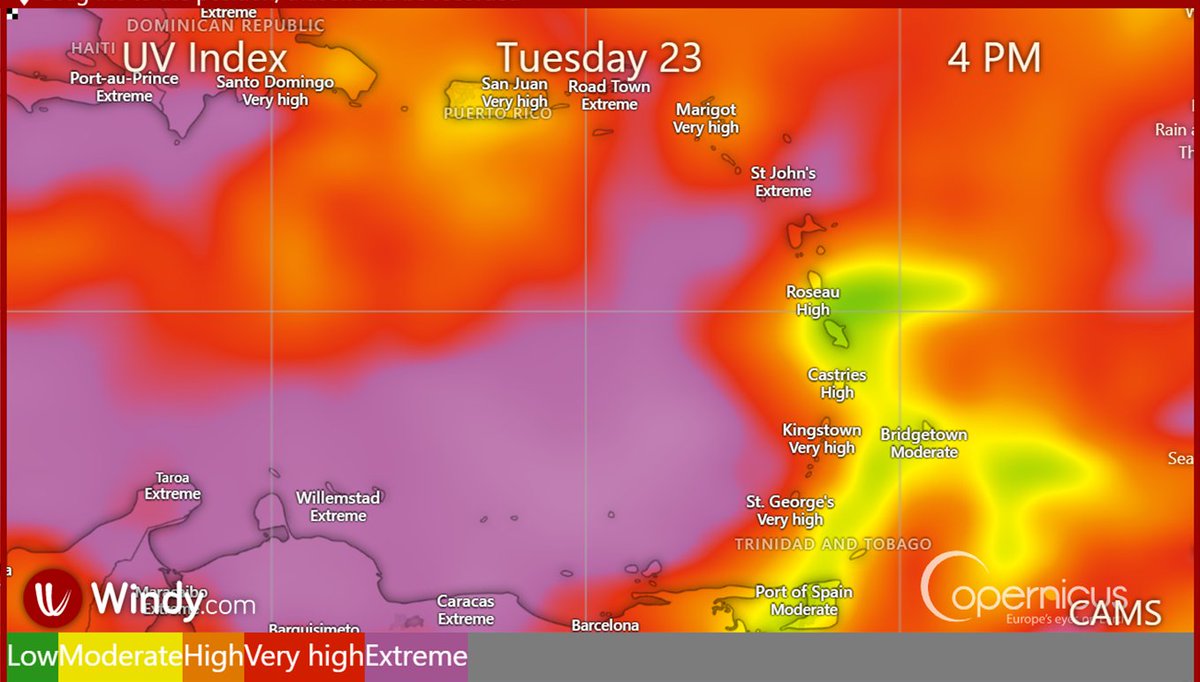 268Weather's tweet image. Plan to be on the outside today, have are the max #UVIndex values forecast for today to occur around midday local time or 4 pm UTC. UVIndex is a measure of the strength of UV radiation from the sun; sale that ranges from 0 to 11+, the higher value, the greater the risk of harm.