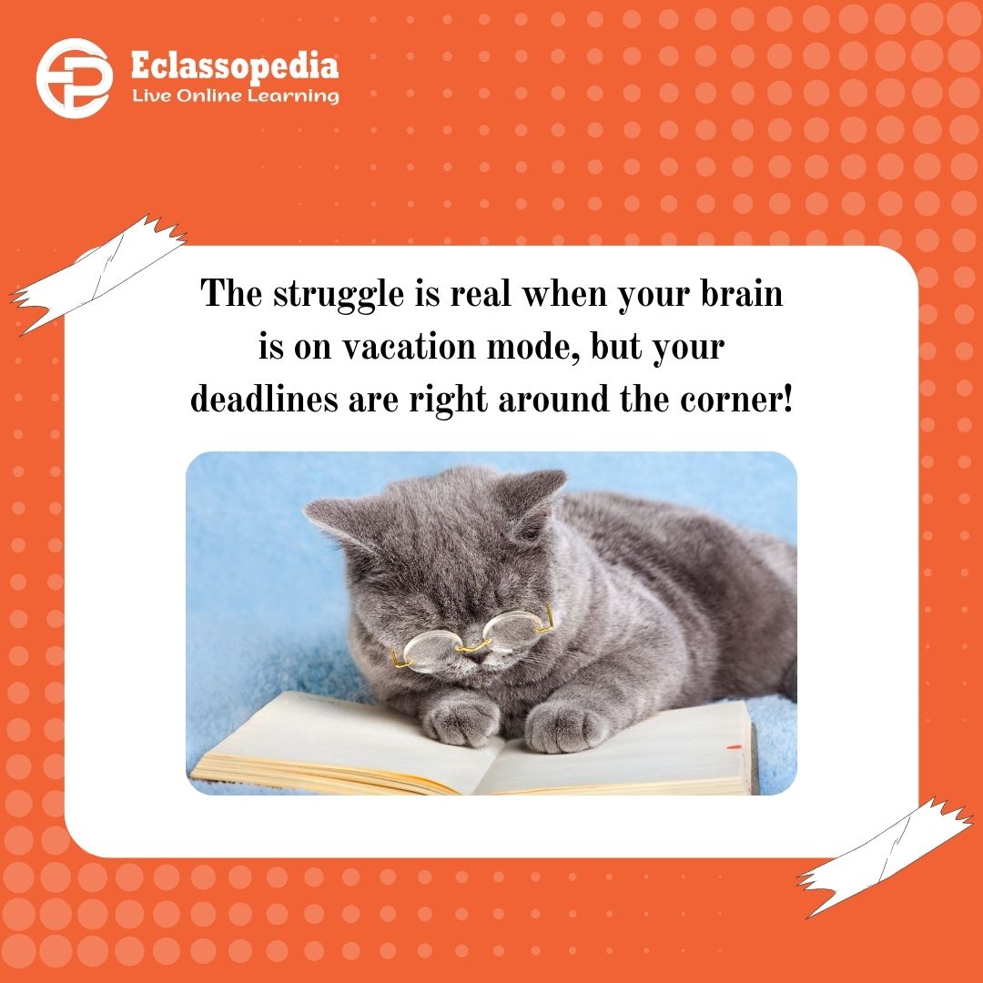 eclassopedia's tweet image. 📚 Calling all students! 🎉 It&apos;s time to put the &quot;pro&quot; in procrastination and the &quot;stud&quot; in student! 😎✏ Get ready for some hilarious and relatable moments that only we can truly understand. 

#LastMinuteGenius #ProcrastinationMasters