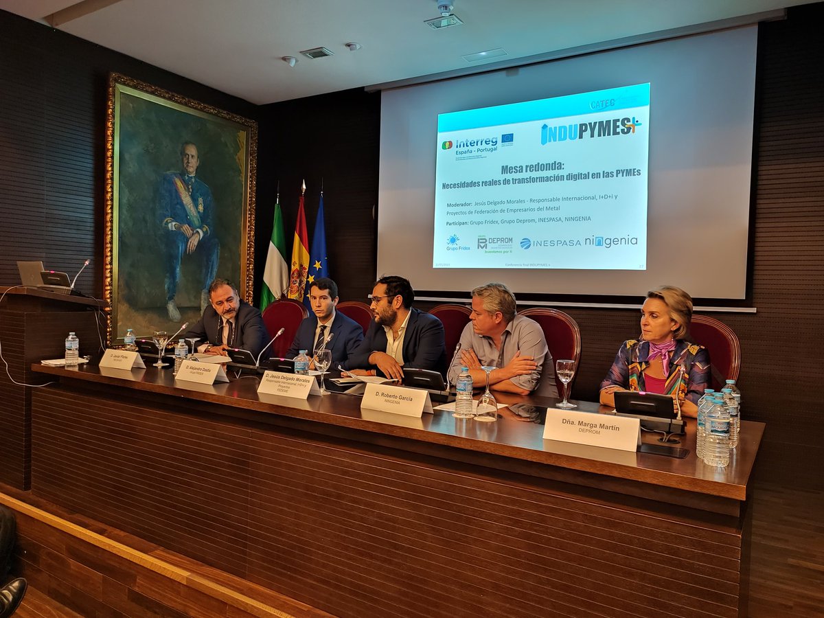 FEDEME (@fedeme_) on Twitter photo 🗣️Nuestro compañero Jesús Delgado, modera la mesa redonda sobre #digitalización y diagnósticos realizados a #pymes en la conferencia final del proyecto INDUPYMES+, que se celebra hoy en <a href="/camaradesevilla/">Cámara de Comercio de Sevilla</a>, con:
✅ <a href="/Inespasa_/">Inespasa</a>
✅ <a href="/ningenia/">ningenia</a>
✅ <a href="/grupofridex/">Grupo Fridex</a>
✅ DEPROM 🗣️Nuestro compañero Jesús Delgado, modera la mesa redonda sobre #digitalización y diagnósticos realizados a #pymes en la conferencia final del proyecto INDUPYMES+, que se celebra hoy en <a href="/camaradesevilla/">Cámara de Comercio de Sevilla</a>, con:
✅ <a href="/Inespasa_/">Inespasa</a>
✅ <a href="/ningenia/">ningenia</a>
✅ <a href="/grupofridex/">Grupo Fridex</a>
✅ DEPROM