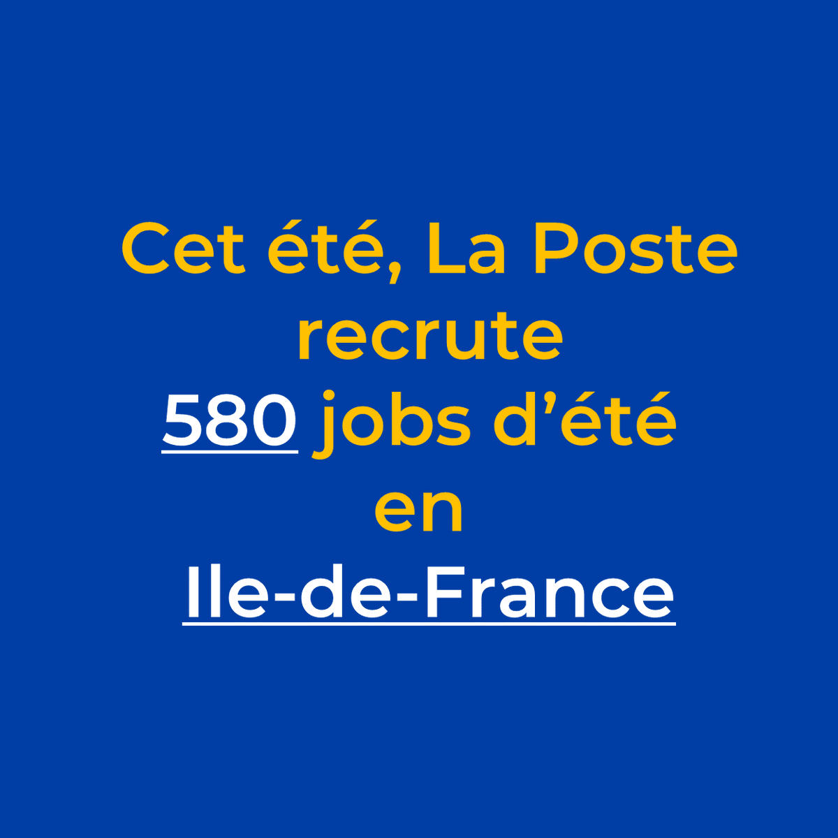 LPNews_IDF's tweet photo. 📣#LaPoste recrute des #jobs d'été 🌞: 5⃣0⃣0⃣ #factrices/#facteurs et 8⃣0⃣ opératrices/opérateurs #colis sur toute l'#IledeFrance !
Envie d'acquérir une 1ère #expérience professionnelle valorisante ? 
Toutes les ℹ 👉https://t.co/qyizy5qZge
#Proximité #Recrutement #CDD #Emploi https://t.co/9cg542OENQ