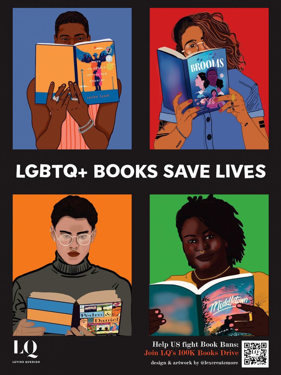 What a beautiful poster of LQ books, including

PEDRO & DANIEL (@LevineQuerido, June 6)

in @PublishersWkly this week. #LGBTQ+ books save lives. 

#PedroAndDaniel @mosslamb @MythjaeComics @little_corvus #LibraryTwitter #TeacherTwitter #BookTwitter #BannedBooks #BookBans