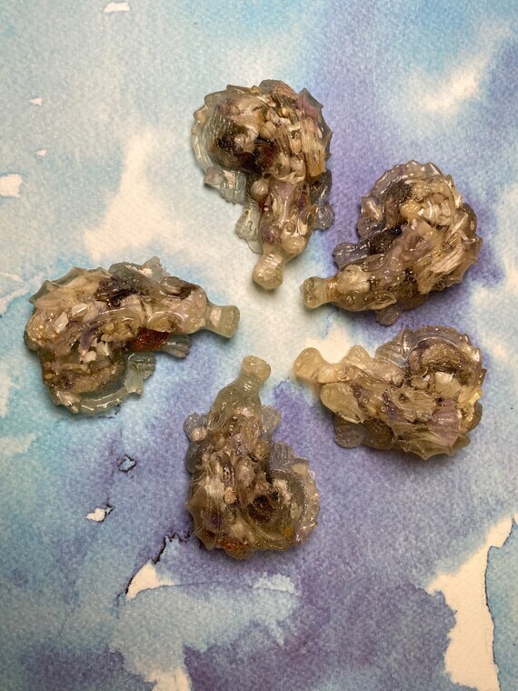 Ready to Ship Tiffany Stone Orgone Art Pocket Dragon with Embedded Tiffany Stones and Herkimer Diamond Quartz Crystals by inspirationalgoodies #handmade #etsy ift.tt/DEeKHGg