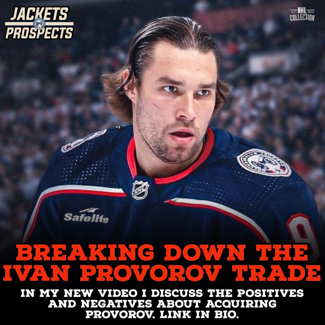 ProspectsCBJ's tweet image. Huge trade today. Be sure to check out my new video. #ivanprovorov #nhltrade #nhltrades #provorov