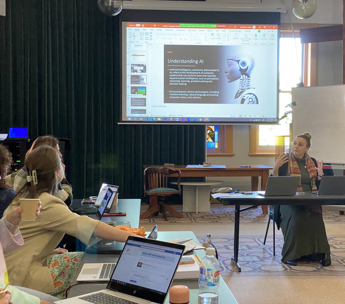 It’s always a privilege to share our knowledge with teachers across the diocese. Today Hayley presented an update on AI in education to the 7-10 Modern Languages teachers.