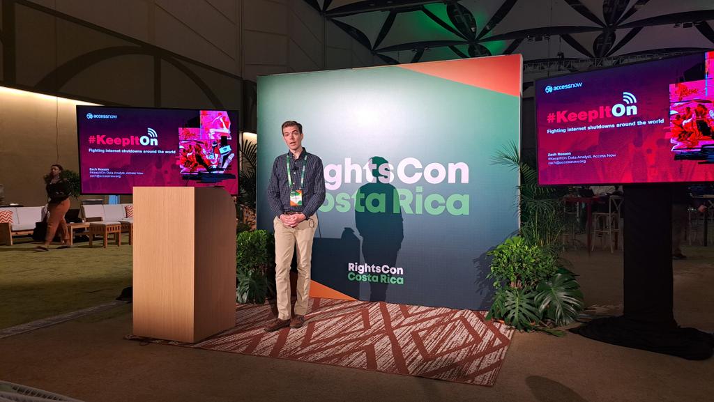 Great session on measurements and tools to advocate against #InternetShutdowns &amp; #censorship led by Zach Rosson of <a href="/accessnow/">Access Now</a> during #RightsCon2023