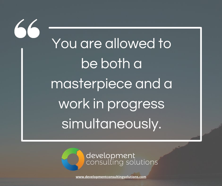 You are allowed to be both a masterpiece and a work in progress simultaneously.

calendly.com/developmentcon…

#coaching #nonprofit #fundraising #fundraisingideas #charity