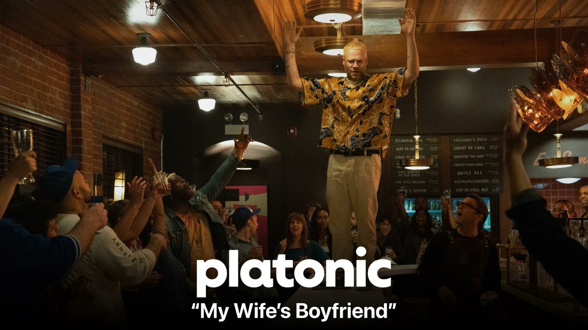 A new episode of #Platonic is out now on #AppleTVPlus.

“My Wife’s Boyfriend” (S1, E5)

The comedy series stars #RoseByrne. #SethRogen, #LukeMacfarlane, #TreHale, #CarlaGallo, #AndrewLopez & more.