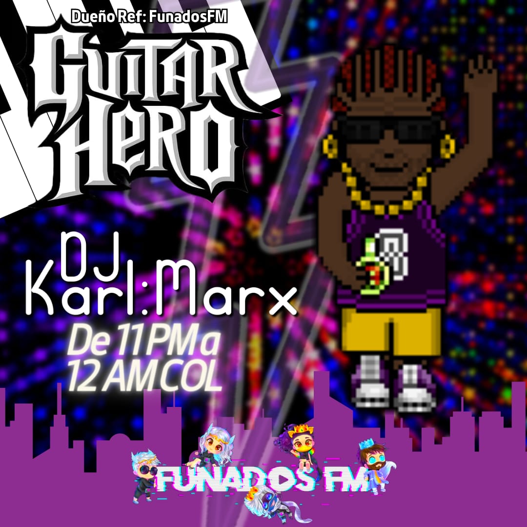 RadioFunadosFm's tweet photo. Funadosfm te invita a jugar con nosotros Guitar Hero con nuestro gran Dj karl:marx hoy ven a divertirte de 11:00 a 12:00 am col 🇨🇴💕🍻
No faltes!! 
https://t.co/QlAg45chRh ⚡💕🍻 https://t.co/oGxFBNZkSg