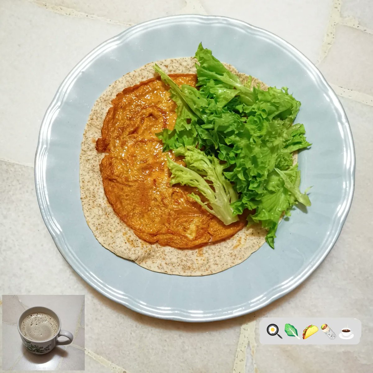 Wrap with omelett and lettuce
#wraps #tortilla #lavash #wholemeal #omelette #ketodiet #healthy #fitness #lifestyle #coffee #tea #chef #StayAtHome #eatathome #abendessen #easyrecipes #CookWithElla21 #料理写真 #おいしい #トルティーヤ #토르티야 #早餐