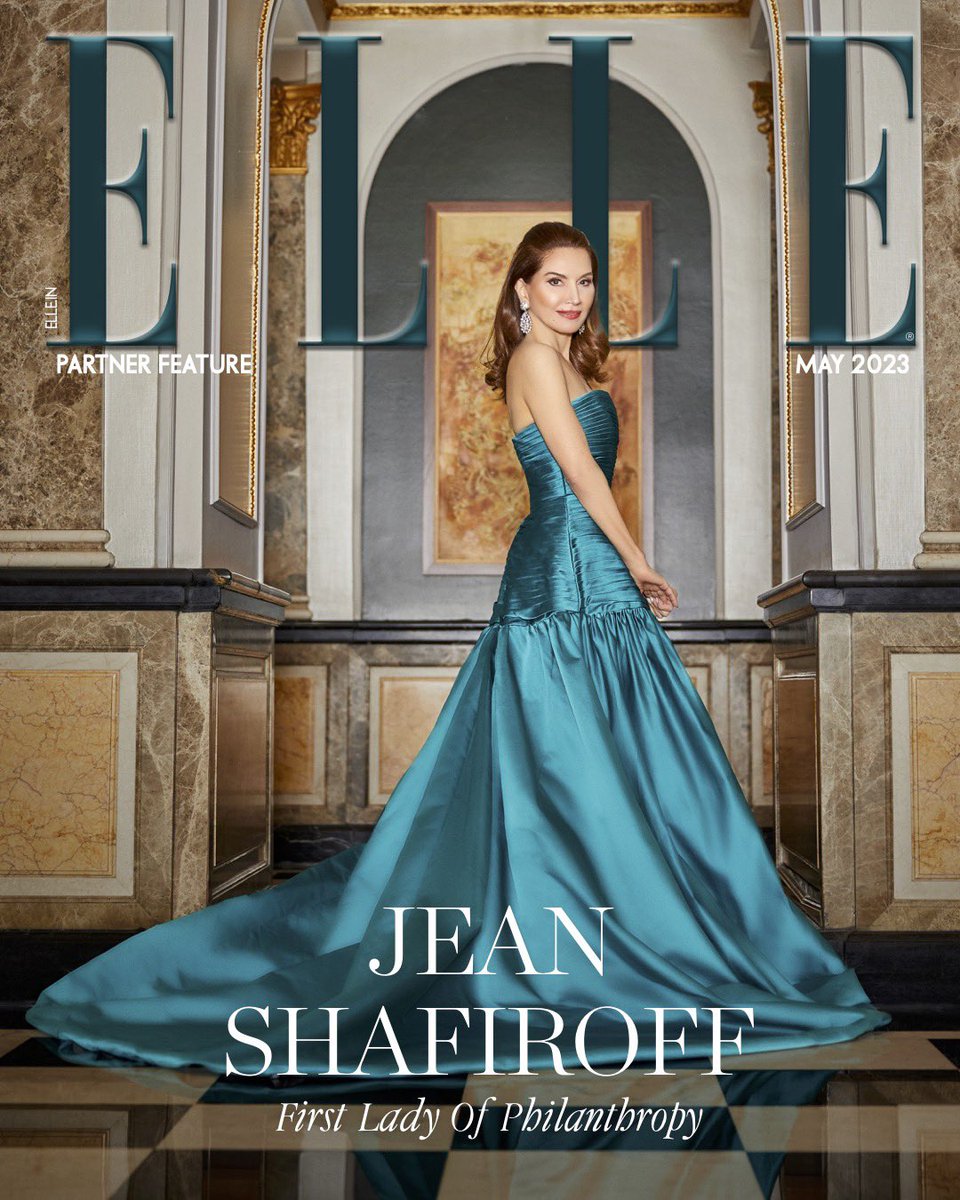 A tremendous honour to be featured in ELLE with #JeanShafiroff
“First Lady Of Philanthropy” 
Cover story #ELLE India 
Photography Michael Paniccia
Hair Piet Sinthuchai
Gown #MalanBreton