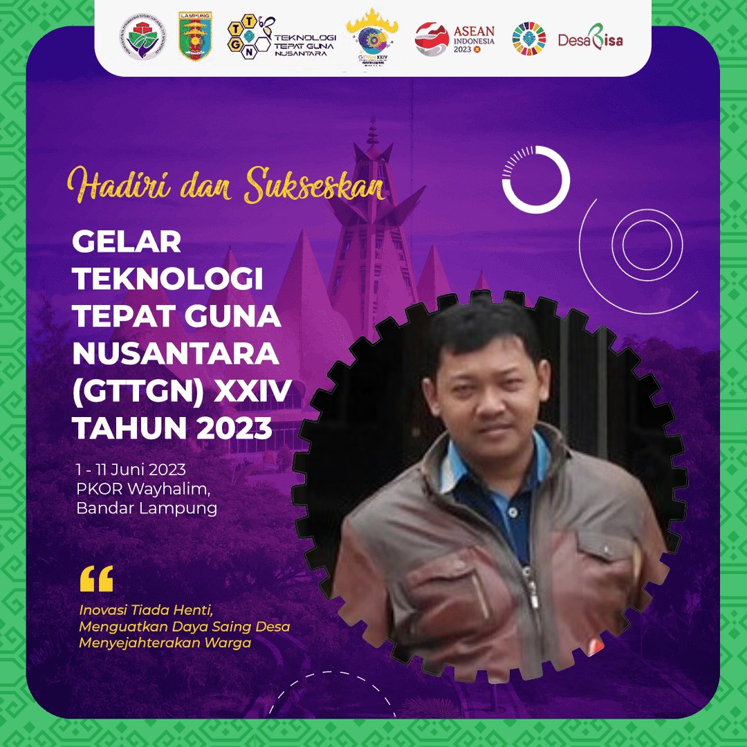 asharifauzi2's tweet photo. Selamat &amp; Sukses atas dilaksanakanya Gelar Teknologi Tepat Guna Nusantara XXIV tahun 2023

@jokowi 
@halimiskandarnu
@Kemendespdtt
@malik_haramain
@imansyukri
@taufikmadjid71
@yusradaridesa 
@azzameldzikrie 
@tppkemendes

#TTGNusantara
#DesaBerdayaWargaSejahtera https://t.co/TxmXtwS3jB