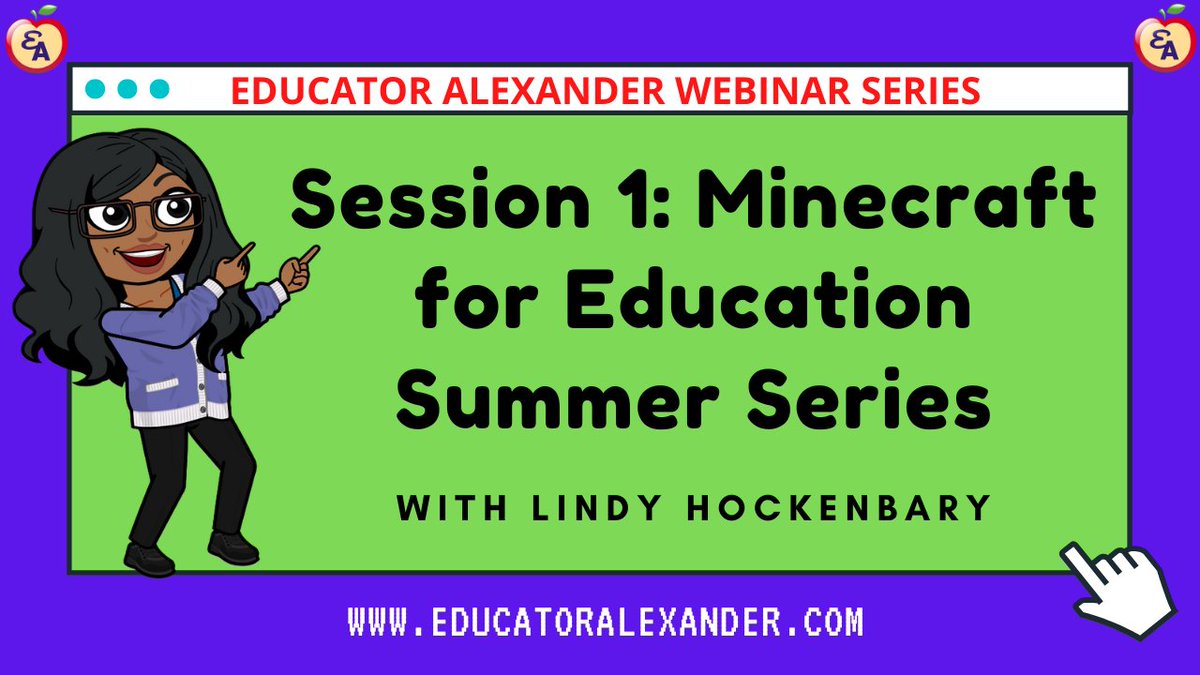 💆🏽‍♀️🧘🏽‍♀️Calm down…MINECRAFT SUMMER SERIES SESSION 1 recording is here!

Session 1: Placing Your First Blocks

🎥📽️🎦edalex.net/minecraftone

#MicrosoftEDU #MIEE #MIEExpert #GlobalGEG #GEG #ISTE #TCEA #FETC #CUE #education #classroom #teacher #teachers #edtech #k12 @lindyhockenbary