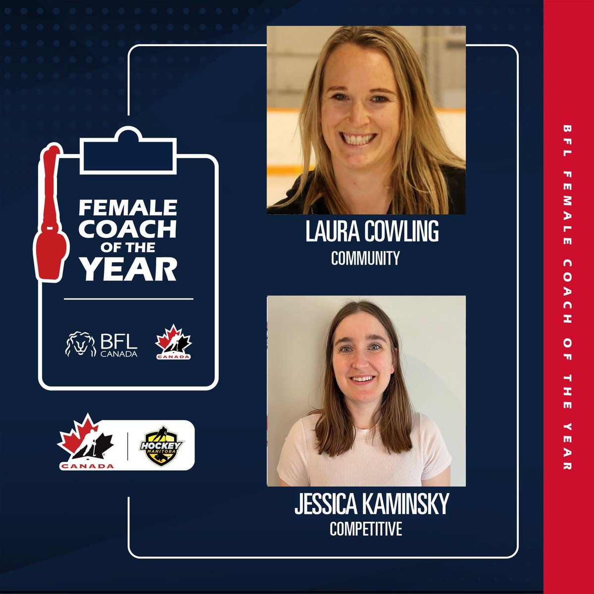 WinnipegIceAAA's tweet image. Congrats to Winnipeg Ice coach Jessica Kaminsky for being named BFL female coach of the year in the competitive category. Jessica’s dedication and commitment to the development of young female players has helped many reach their goals along with many team accomplishments.