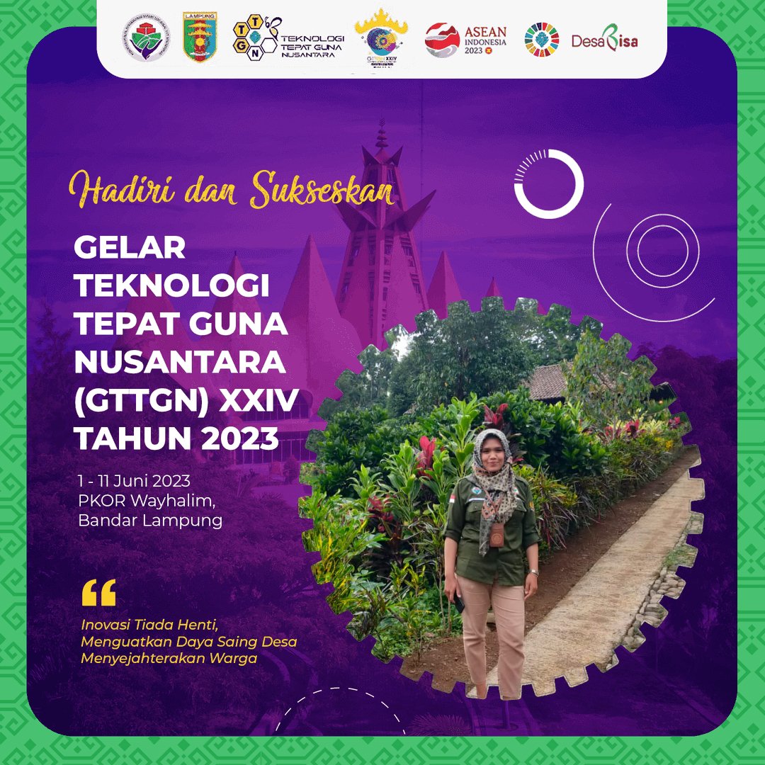 wietscaem's tweet photo. Selamat &amp; Sukses atas dilaksanakanya Gelar Teknologi Tepat Guna Nusantara XXIV tahun 2023
@jokowi 
@halimiskandarnu
@Kemendespdtt
@malik_haramain
@imansyukri
@taufikmadjid71
@yusradaridesa 
@azzameldzikrie 
@tppkemendes

#TTGNusantara
#DesaBerdayaWargaSejahtera https://t.co/golQIgQibQ