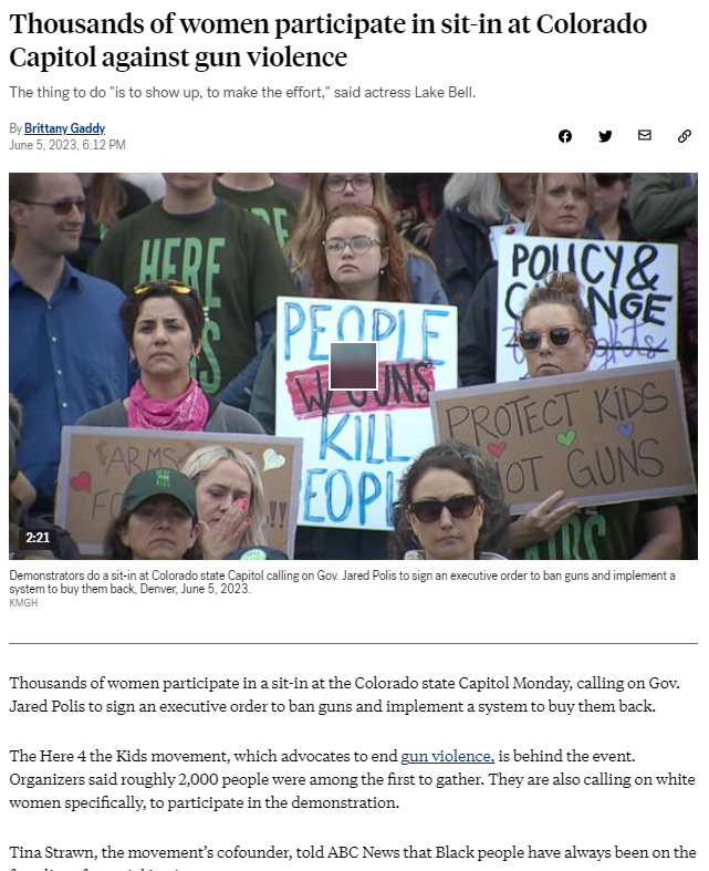Thousands of women participate in sit-in at Co
lorado Capitol against gun violence