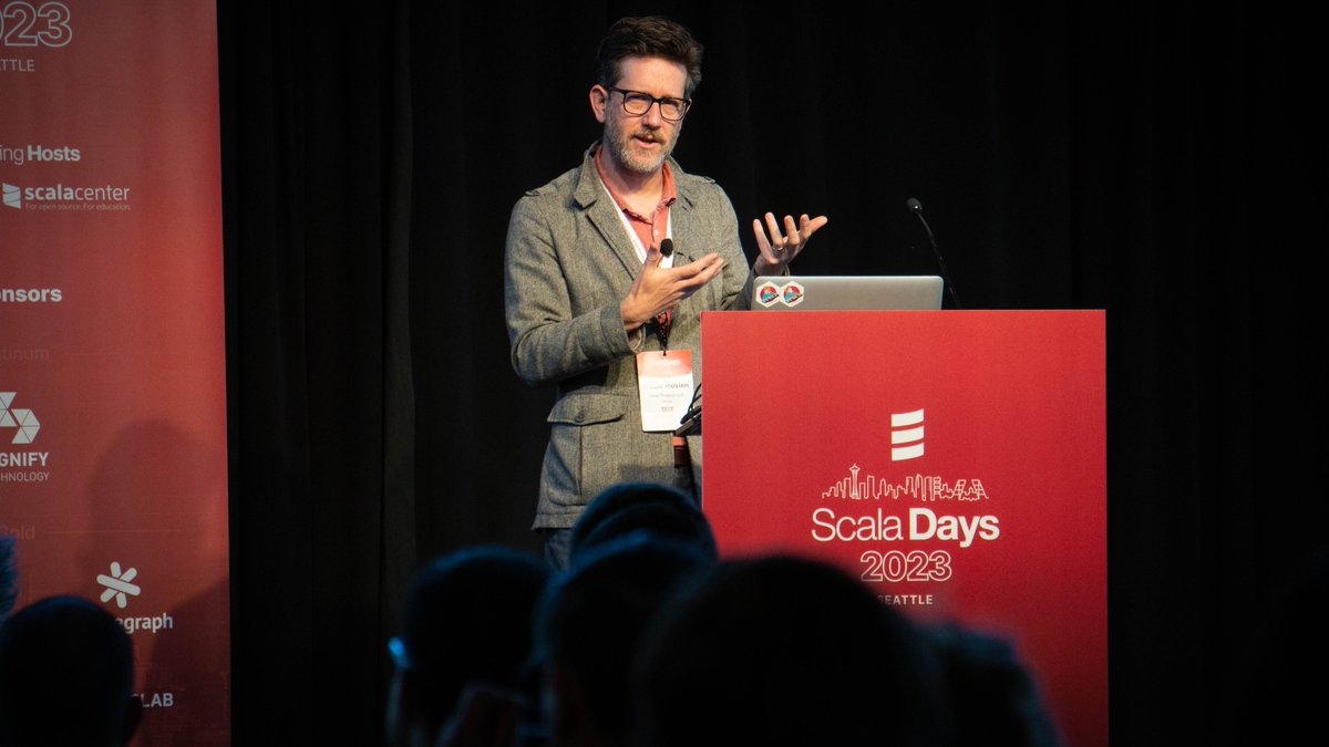 scaladays's tweet image. @arosien showed us how to improve our understanding of async programming, and Aleksander Rainko unveiled ducktape, a macro-based library in #Scala3
#ScalaDays