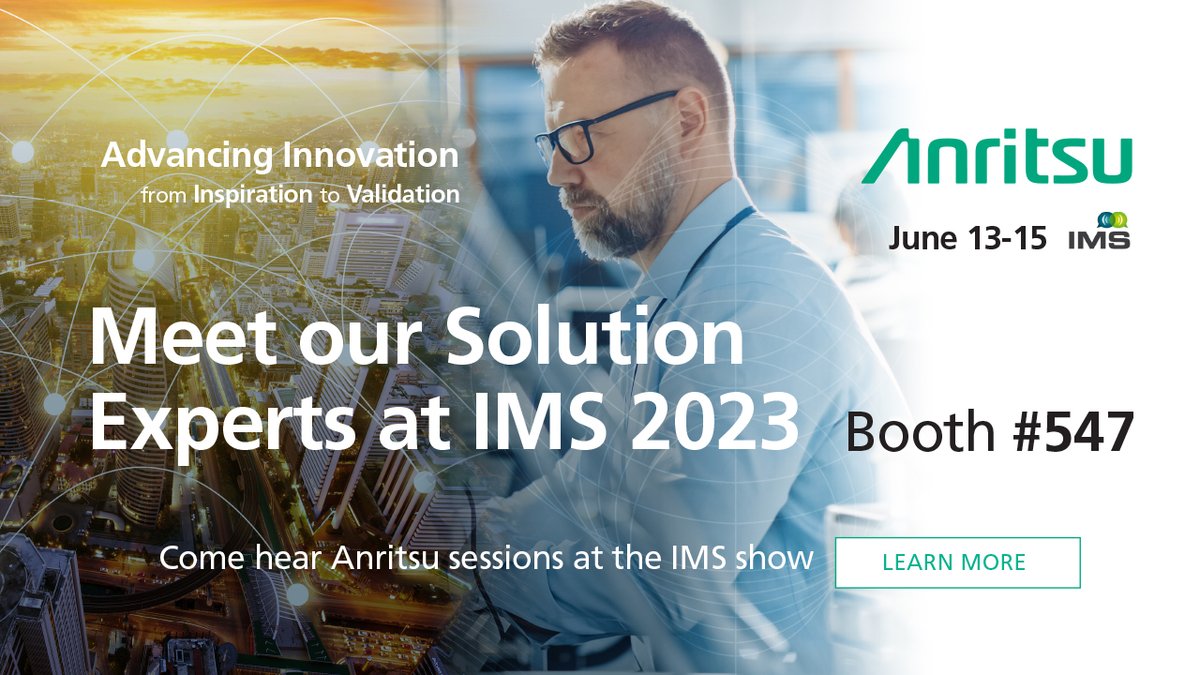 Anritsu's tweet image. During #IMS2023, #Anritsu will be conducting live demos of the 70-GHz Rubidium #SignalGenerator integrated with @vadiodes frequency extender modules to create a sub-THz solution. 
Learn more: bit.ly/45OC496 
#IMS #IMS23 #VNA #SpectrumAnalysis @MTT_IMS