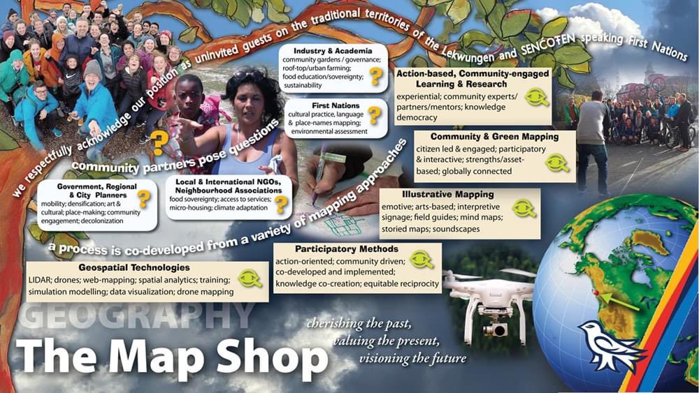 Join the <a href="/uvic/">UniversityOfVictoria</a> Geography, Community Mapping Class and <a href="/EngageNBS/">Engage with Nature-Based Solutions</a> , check out historical charts and maps that show original coastline, creeks, rivers, and watersheds. Explore knowledge of the relative health of the coast, and vulnerability to climate change.
#worldoceandayyyj
