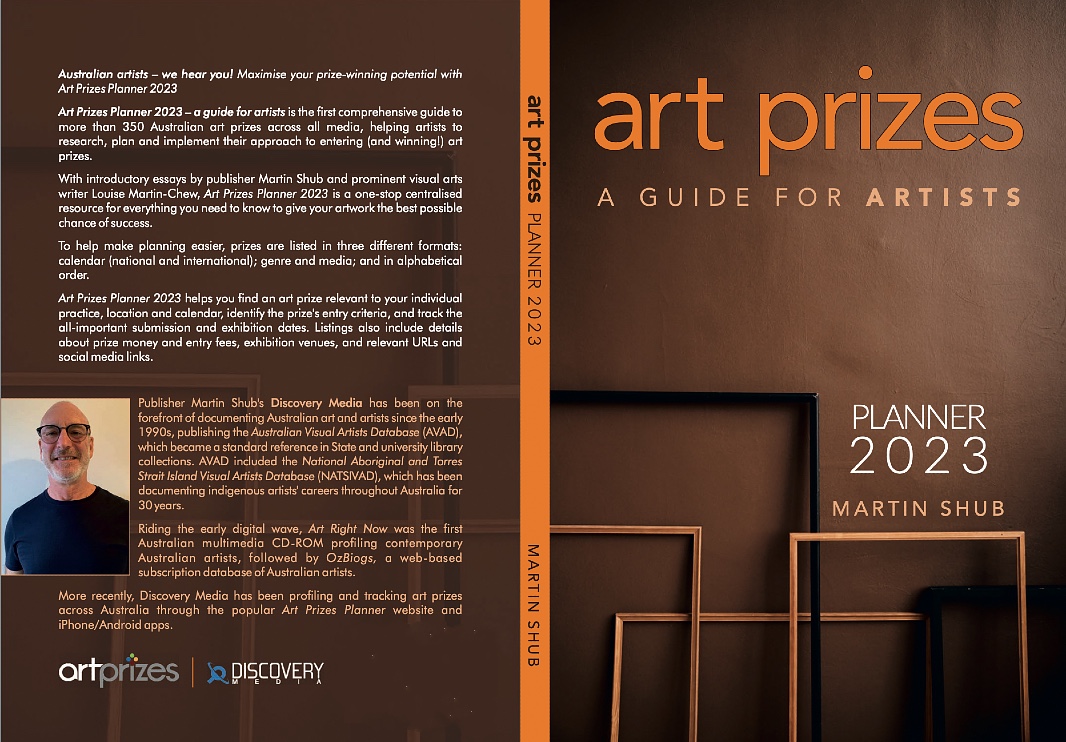 My book 'Art Prizes - a guide for artists' has been updated for June 2023. Available from art-prizes.com as a pdf or Amazon as a book. Buy it now.