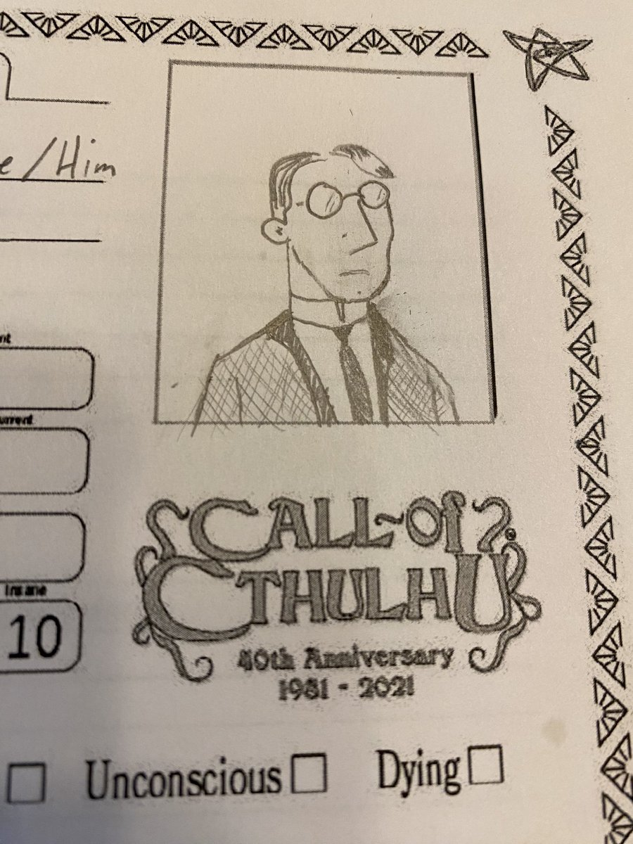 Trying not to go insane
#callofcthulhu