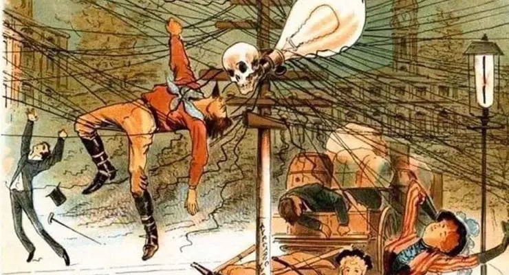 dongd03's tweet image. When people were afraid of the emerging “electric network”