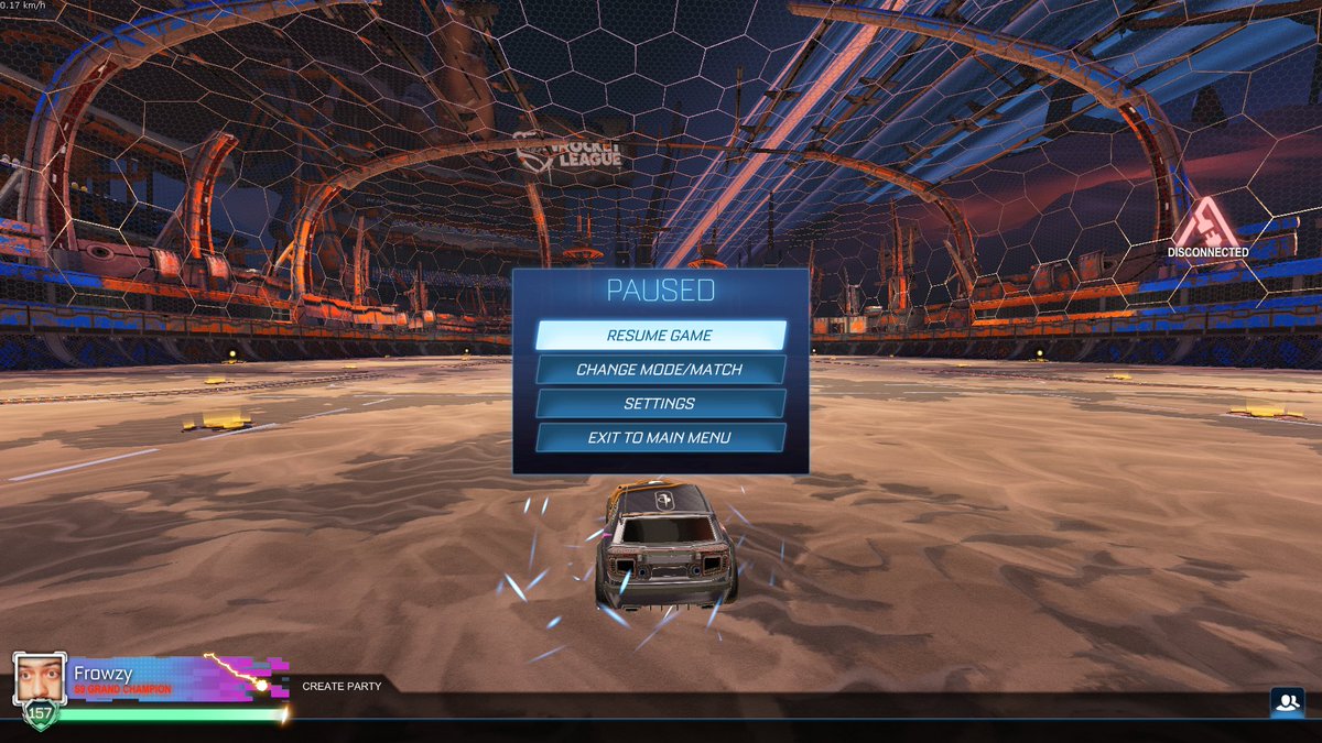 I updated Rocket League and now I'm disconnected in freeplay 👍