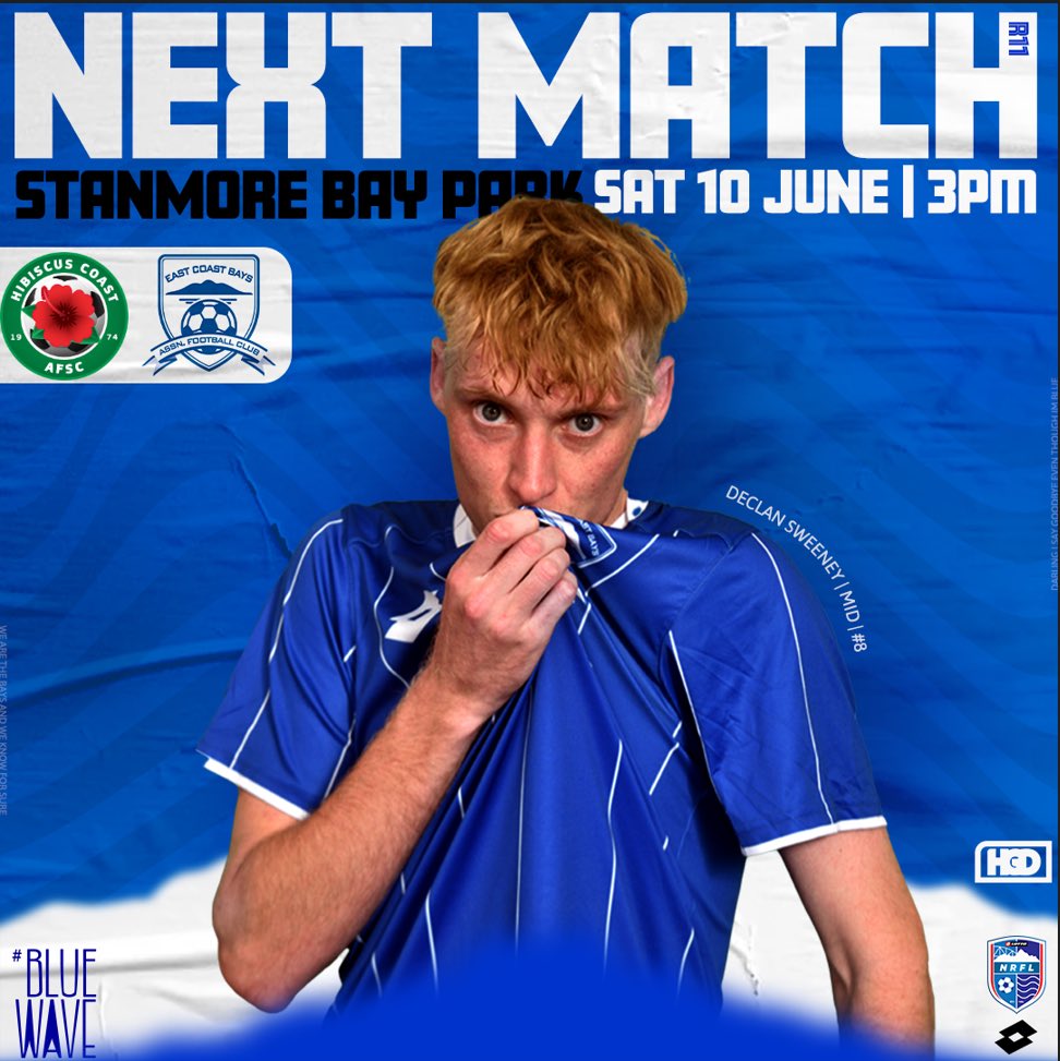 NEXT MATCH | This weekend we are back to the Lotto NRFL Men's Championship where we take on local rivals @hbc_afc.

🏆 Lotto NRFL Men's Championship Round 11
⚽️ vs Hibiscus Coast
📅 Sat 10 June
🏟 Stanmore Bay Park
⏰ 3pm - Men's First Team
⏰ 12.30pm - U23s

#BlueWave🌊🌊