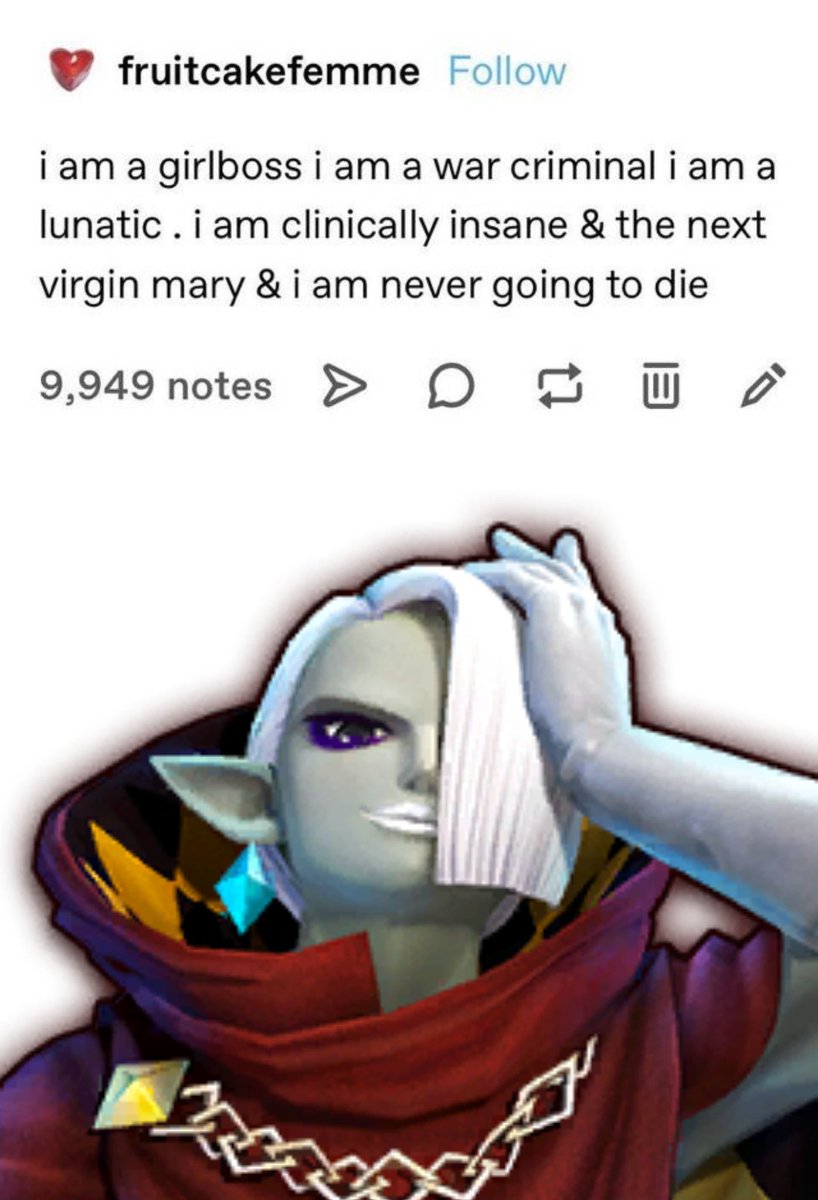 saw this post and felt incredibly strong Ghirahim vibes from it