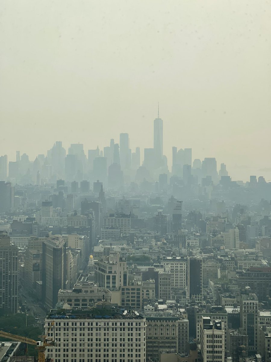 Canadian wildfire smog showing up in NYC