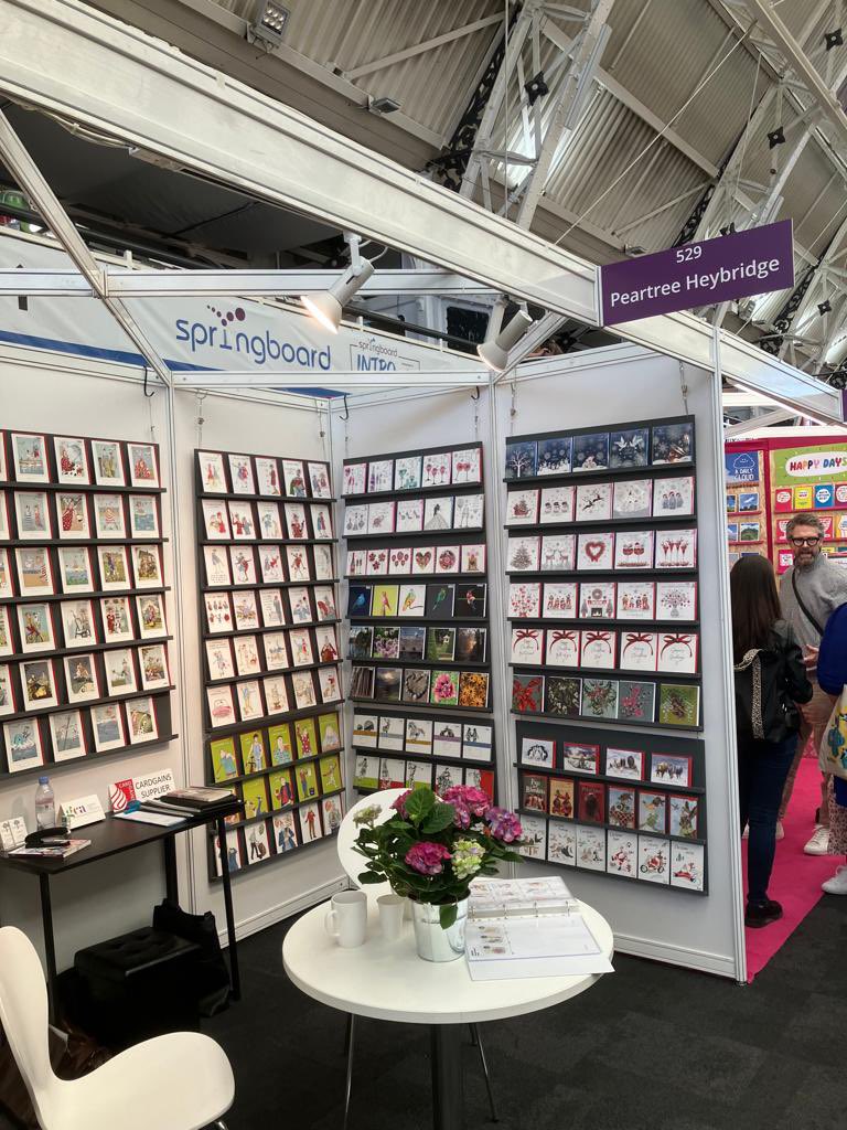 Our stand is looking fabulous at PG Live 2023 with all our new greetings card ranges! #pglive2023 #businessdesigncentre #fromjude #sarahboddy