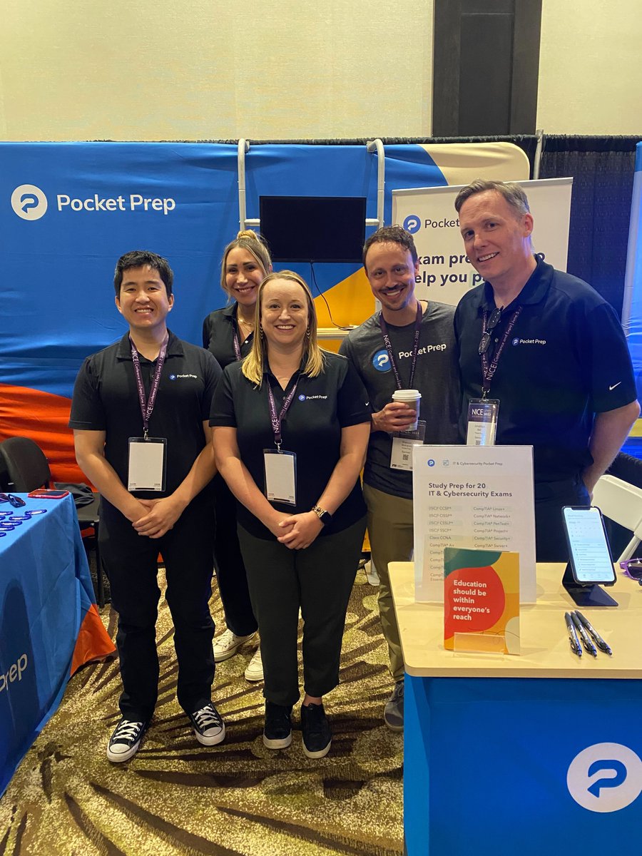 Pocket Prep (@pocketprep) on Twitter photo We're at <a href="/NICEcybercon/">NICE Conference</a> 🎉
Stop by booth #29 to say hi. We look forward to chatting!
#NICECyberCon23 We're at <a href="/NICEcybercon/">NICE Conference</a> 🎉
Stop by booth #29 to say hi. We look forward to chatting!
#NICECyberCon23