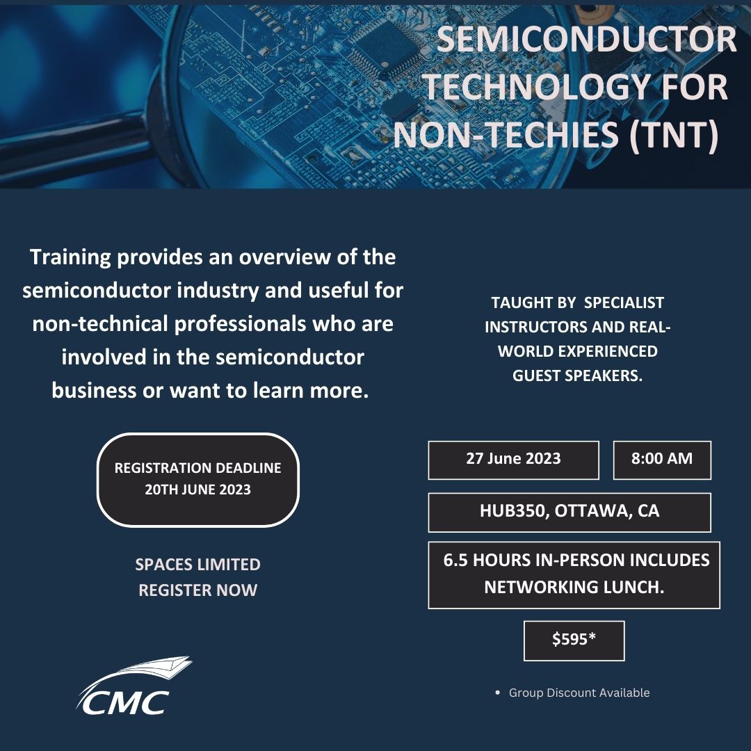 From concept to production, understand the complex process of chip manufacturing with TNT Training. Join us for a one-day training program and Learn to effectively engage with technical teams.loom.ly/RJcG--4 #TNTTraining  #CENGN  @hub350 @ottawa @technationca @CENGN