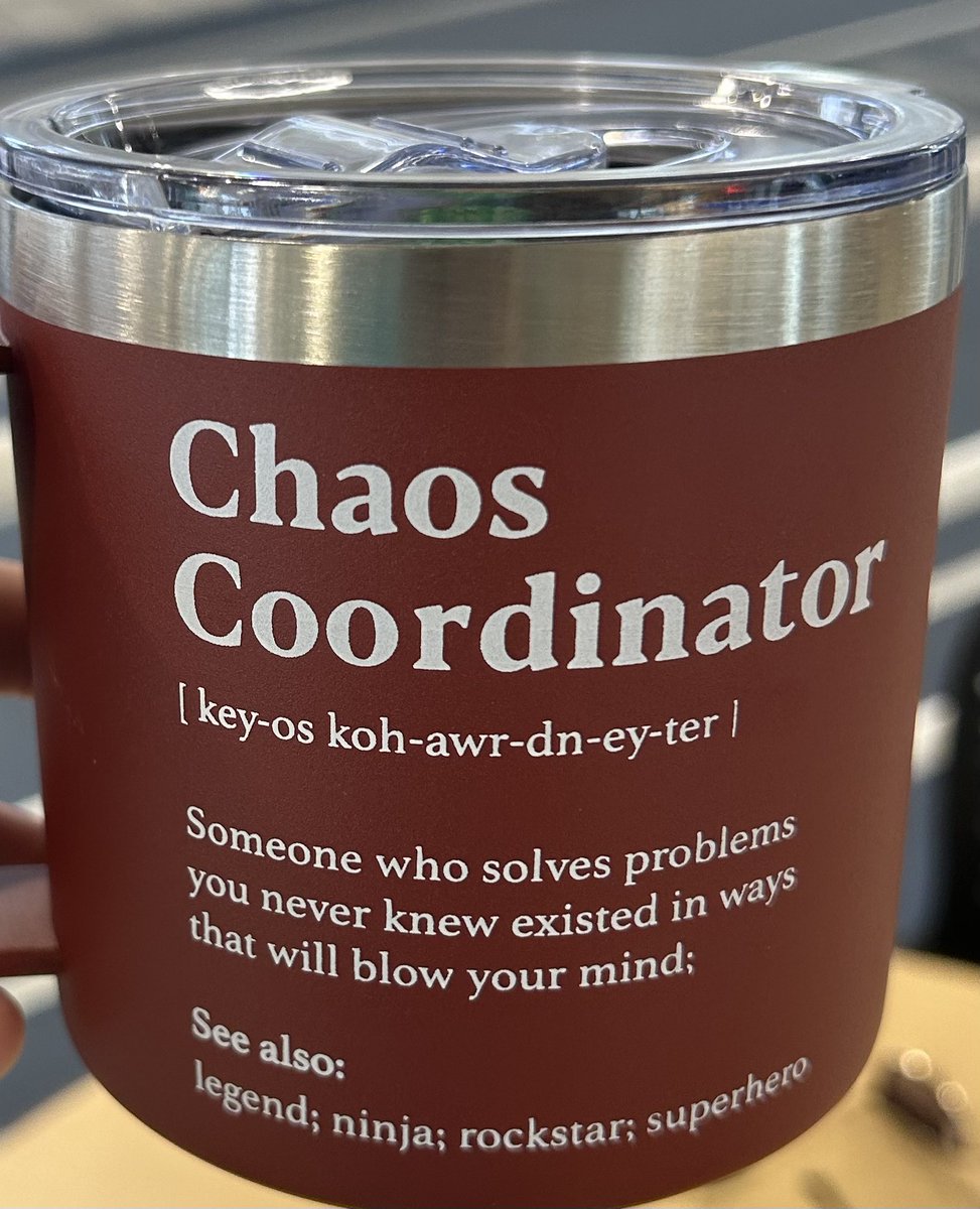 A mom of one of my students gave me this today…..I love it! #chaoscoordinator