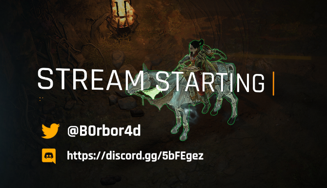 Die Spätschicht ist da...
[GER/ENG] Dinge... #Diablo4 #Drops #latshift #ragtagrocks
twitch.tv/b0rbor4d