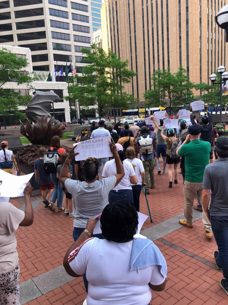 We're taking this rally to city hall where more speakers will speak out! It's time for city leaders to uphold the will of the voters and put a strong rent stabilization policy on the ballot!