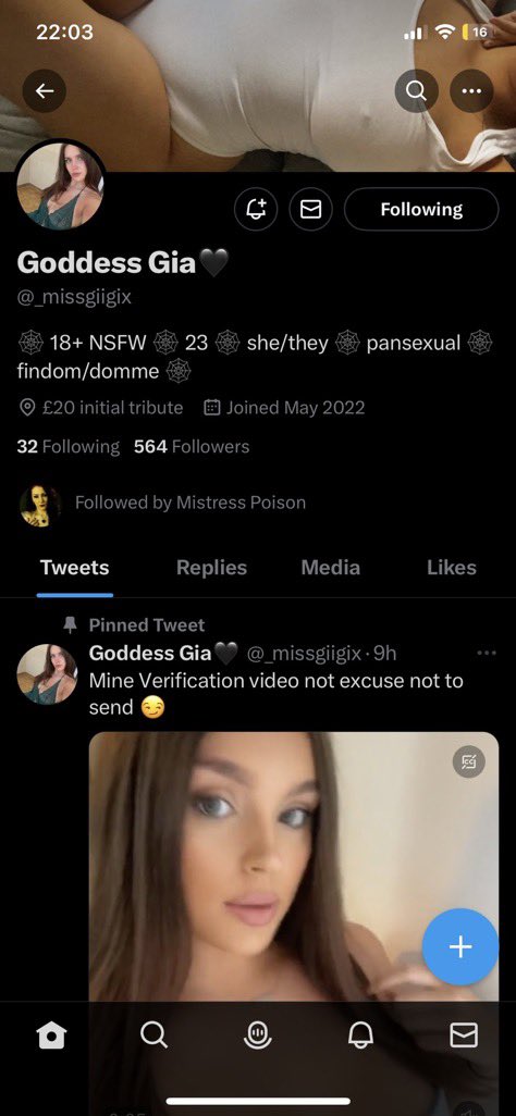 _missgigix's tweet photo. The account @_missgiigix is not real!! the account is not me, do not fall for it. ❌❌❌ please report. 

findom goddess paypig humanatm walletdrain footworship cuck sissy cashcow brat domme https://t.co/uqGQPAkY1q