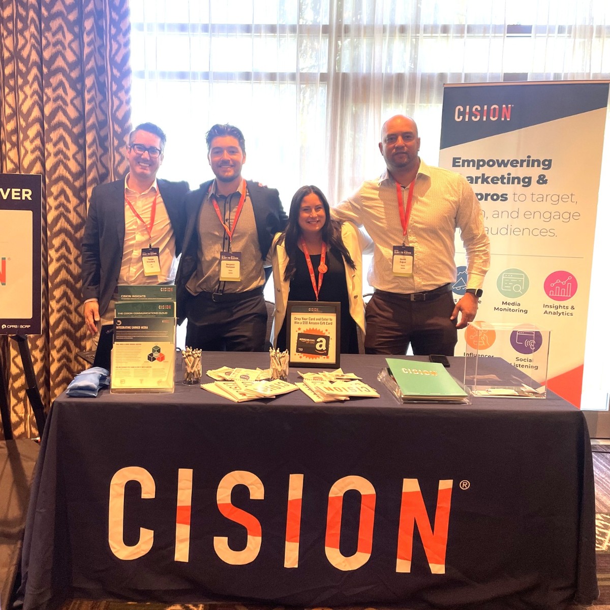 CisionCA's tweet image. Today is the final day of the Canadian Public Relations Society&apos;s National Conference. Cision was thrilled to attend and be the Official Distribution Sponsor. Here are some final pics of the team!

@CPRSNational 

#cprsnationalconference #CPRS #CPRSElevateNationalConference